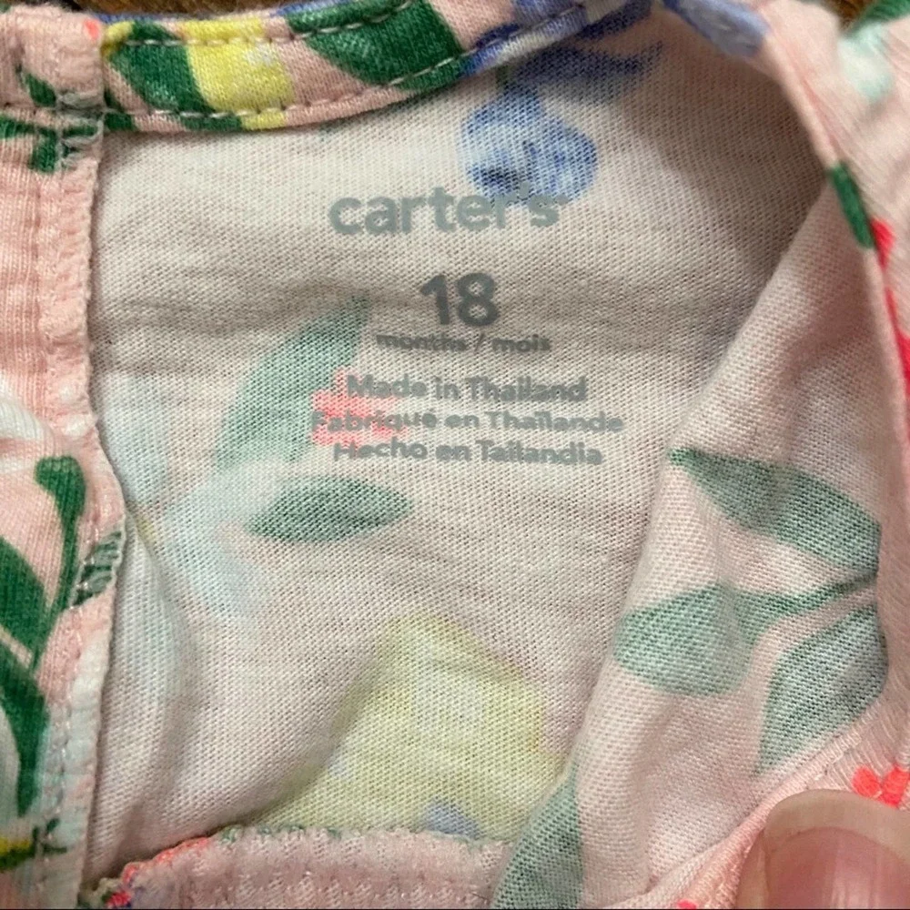 Carters 18 Months Pink Floral Dress One Piece
